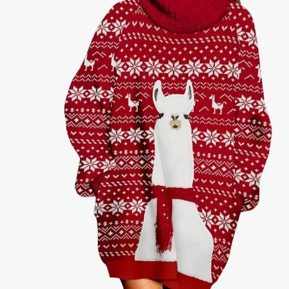 white christmas dresses Holiday Decorations Ornaments Llamas in Traditional Dress – Sugarboy's main image 1